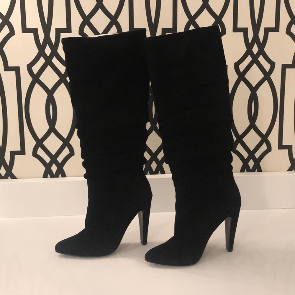 Steve Madden Carrie slouch boot black suede 7 1/2